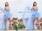 Former Miss World Manushi Chhillar, who made her Cannes International Film Festival debut this year, is leaving no stone unturned in impressing the fashion gods with her sartorial red-carpet picks. Her latest look is minimal yet dreamy. She wore a pastel blue layered asymmetrical dress. (Instagram/@manushi_chhillar) Former Miss World Manushi Chhillar, who made her Cannes International Film Festival debut this year, is leaving no stone unturned in impressing the fashion gods with her sartorial red-carpet picks. Her latest look is minimal yet dreamy. She wore a pastel blue layered asymmetrical dress. (Instagram/@manushi_chhillar)