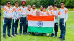 Shri Mata Vaishno Devi Sports Complex para-archers posing for photographs after the win. (HT Photo) Shri Mata Vaishno Devi Sports Complex para-archers posing for photographs after the win. (HT Photo)