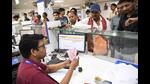 At a bank in Patna on on Tuesday. (Santosh Kumar/HT Photo) At a bank in Patna on on Tuesday. (Santosh Kumar/HT Photo)