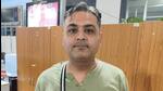 Sandeep Bareta, one of the three absconding Sirsa-based Dera Sacha Sauda national committee members who are key conspirators in five sacrilege cases of 2015, was arrested from Bengaluru airport when he was trying to flee to Singapore on Monday night. (HT Photo) Sandeep Bareta, one of the three absconding Sirsa-based Dera Sacha Sauda national committee members who are key conspirators in five sacrilege cases of 2015, was arrested from Bengaluru airport when he was trying to flee to Singapore on Monday night. (HT Photo)