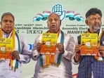 Congress' manifesto for Karnataka(PTI) Congress' manifesto for Karnataka(PTI)