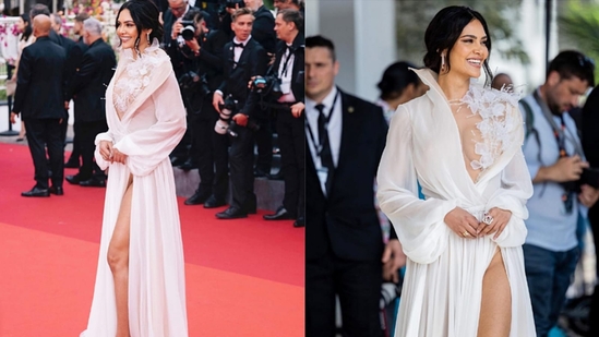 Esha Gupta at Cannes Film Festival 2023 on May 16. Esha Gupta at Cannes Film Festival 2023 on May 16.