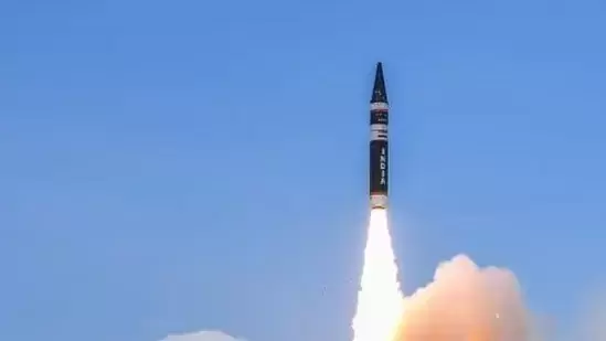 India last year in October successfully test-fired 'Agni Prime' - a new generation of ballistic missiles - from off the coast of Odisha. (HT/DRDO/File) India last year in October successfully test-fired 'Agni Prime' - a new generation of ballistic missiles - from off the coast of Odisha. (HT/DRDO/File)