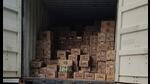 The 12-wheeler container truck at Manesar police station. (HT Photo) The 12-wheeler container truck at Manesar police station. (HT Photo)