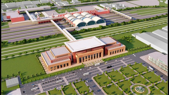 The work of the building has already started. (HT Photo) The work of the building has already started. (HT Photo)
