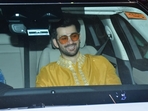 Karan Deol was seen arriving for his mehendi ceremony at the Deol residence on Thursday. Karan Deol was seen arriving for his mehendi ceremony at the Deol residence on Thursday.