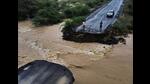 A drone view of a broken bridge along the Naliya-Bhuj highway. (REUTERS) A drone view of a broken bridge along the Naliya-Bhuj highway. (REUTERS)