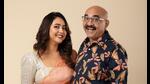 Hitha Chandrashekar K with father and veteran actor Sihi Kahi Chandru Hitha Chandrashekar K with father and veteran actor Sihi Kahi Chandru