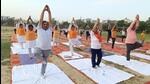 A diverse array of yoga associations and non-governmental organisations will take part in the event which will start at 6 am with the National Anthem. (HT File Photo) A diverse array of yoga associations and non-governmental organisations will take part in the event which will start at 6 am with the National Anthem. (HT File Photo)