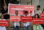 Screenwriter and active Screen Writers Association member Anjum Rajabali (top row, extreme left) led a demonstration outside Netflix India's office in Mumbai on June 14 in solidarity with the Writers Guild of America members who are on strike. (Satish Bate/HT Photo) Screenwriter and active Screen Writers Association member Anjum Rajabali (top row, extreme left) led a demonstration outside Netflix India's office in Mumbai on June 14 in solidarity with the Writers Guild of America members who are on strike. (Satish Bate/HT Photo)