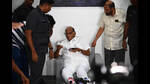 Sharad Pawar address a press at his residence of 1Modibaug on Ganeshkhind Road in Pune on Sunday. (Kalpesh Nukte/HT PHOTO) Sharad Pawar address a press at his residence of 1Modibaug on Ganeshkhind Road in Pune on Sunday. (Kalpesh Nukte/HT PHOTO)