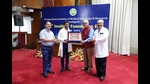 PGIMER director Dr Vivek Lal felicitating AIIMS director Chandigarh Dr M Srinivas during PGIMER’s 60th Foundation Day celebrations in Chandigarh on Friday. PGIMER director Dr Vivek Lal felicitating AIIMS director Chandigarh Dr M Srinivas during PGIMER’s 60th Foundation Day celebrations in Chandigarh on Friday.