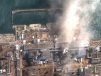 This satellite image provided by Maxar Technologies shows the Fukushima Daiichi nuclear power plant in Okuma, Fukushima prefecture, Japan on March 14, 2011 after the explosion following an earthquake and tsunami.(via AP) This satellite image provided by Maxar Technologies shows the Fukushima Daiichi nuclear power plant in Okuma, Fukushima prefecture, Japan on March 14, 2011 after the explosion following an earthquake and tsunami.(via AP)