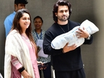 Dipika Kakar and Shoaib Ibrahim with their baby outside hospital. (Varinder Chawla) Dipika Kakar and Shoaib Ibrahim with their baby outside hospital. (Varinder Chawla)
