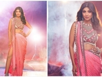 Shilpa Shetty, who is currently judging the show India's Got Talent, arrived on the sets wearing a gorgeous embellished pink saree featuring contemporary elements. (Instagram/@theshilpashetty) Shilpa Shetty, who is currently judging the show India's Got Talent, arrived on the sets wearing a gorgeous embellished pink saree featuring contemporary elements. (Instagram/@theshilpashetty)