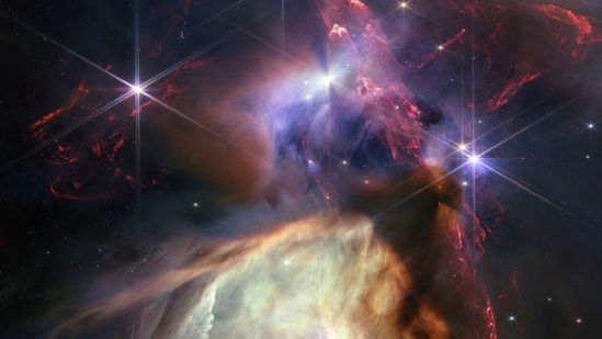 The Rho Ophiuchi cloud complex, the closest star-forming region to Earth, is seen in a composite of separate exposures acquired by the James Webb Space Telescope using the NIRCam instrument released July 12, 2023. NASA, ESA, CSA, STScI, Klaus Pontoppidan and Alyssa Pagan/Handout via REUTERS THIS IMAGE HAS BEEN SUPPLIED BY A THIRD PARTY.(via REUTERS)