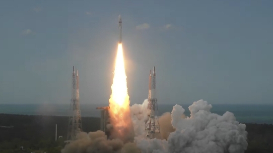 Chandrayaan 3 lifts off from space center in Sriharikota. Chandrayaan 3 lifts off from space center in Sriharikota.