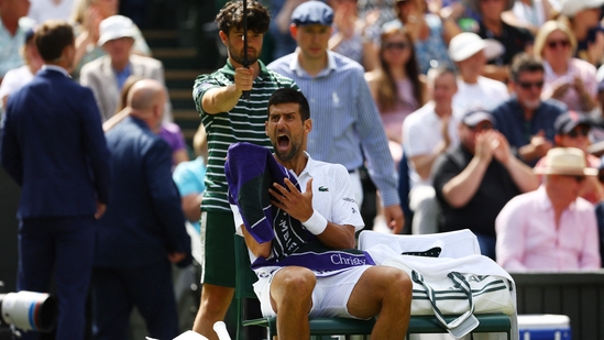 Serbia's Novak Djokovic has been slapped with a hefty fine by Wimbledon 