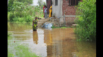The flooding in the floodplain areas is expected to recede once the discharge level stabilizes. (Sakib Ali/HT Photo) The flooding in the floodplain areas is expected to recede once the discharge level stabilizes. (Sakib Ali/HT Photo)