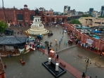 A view of the waterlogged Heritage Street in Amritsar on Saturday.(Sameer Sehgal/ Hindustan Times) A view of the waterlogged Heritage Street in Amritsar on Saturday.(Sameer Sehgal/ Hindustan Times)