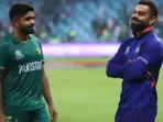 Babar Azam (L) with Virat Kohli(File) Babar Azam (L) with Virat Kohli(File)