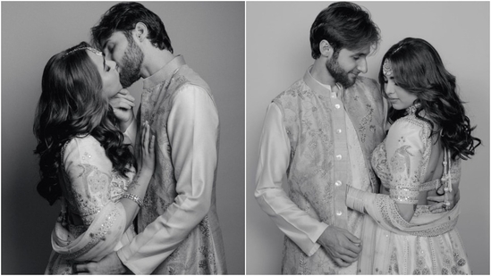 Anurag Kashyap's daughter Aaliyah Kashyap and her fiancé Shane Gregoire hosted their engagement bash last night in Mumbai. The star-studded party saw many celebrities in attendance, including Suhana Khan, Khushi Kapoor, Ibrahim Ali Khan, Palak Tiwari, Alaya F, Lisa Mishra, Varun Dhawan's niece Anjini Dhawan, Agastya Nanda, Imtiaz Ali, and others. Now, Aaliyah has shared unseen pictures from the occasion featuring Shane. Scroll through to see their romantic moments. (Instagram)