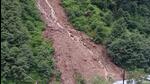 The landslide occurred in Gauri village ahead of the helipad in Gaurikund. (HT Photo) The landslide occurred in Gauri village ahead of the helipad in Gaurikund. (HT Photo)