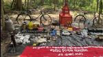 Items recovered by the security forces after they busted Maoist bunkers in Chaibasa on Friday. (PTI) Items recovered by the security forces after they busted Maoist bunkers in Chaibasa on Friday. (PTI)
