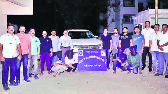 Sleuths of crime branch and anti-robbery unit cracked the case with the help of CCTV camera footages in Loni Kand area. (HT PHOTO) Sleuths of crime branch and anti-robbery unit cracked the case with the help of CCTV camera footages in Loni Kand area. (HT PHOTO)