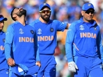 Virat Kohli (2L) with teammates Kuldeep Yadav (L) Hardik Pandya (2R) and Mahendra Singh Dhoni (R)(AFP) Virat Kohli (2L) with teammates Kuldeep Yadav (L) Hardik Pandya (2R) and Mahendra Singh Dhoni (R)(AFP)