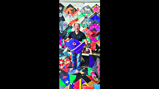 Sunil Mathur started collecting kites as a five-year-old, and has a collection of over 6,000 kites today. Sunil Mathur started collecting kites as a five-year-old, and has a collection of over 6,000 kites today.