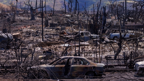 FILE PHOTO: Fire damage is shown in the Wahikuli Terrace neighborhood in the fire ravaged town of Lahaina on the island of Maui in Hawaii, U.S., August 15, 2023. (REUTERS)