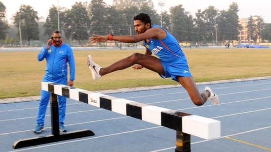 File photo of Avinash Sable during his training session at NIS Patiala.(Bharat Bhushan / HT Photo) File photo of Avinash Sable during his training session at NIS Patiala.(Bharat Bhushan / HT Photo)