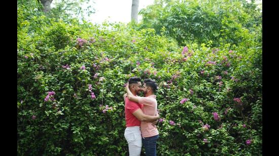 Verma shot the pre-wedding shoot of this same-sex couple in the precincts of Hauz Khas Fort. (Photo: Sumit Verma) Verma shot the pre-wedding shoot of this same-sex couple in the precincts of Hauz Khas Fort. (Photo: Sumit Verma)