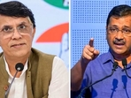 Congress leader Pawan Khera and Delhi chief minister Arvind Kejriwal. Congress leader Pawan Khera and Delhi chief minister Arvind Kejriwal.