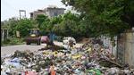 Garbage dumped on the roadside in Gurugram. (Parveen Kumar/ HT) Garbage dumped on the roadside in Gurugram. (Parveen Kumar/ HT)