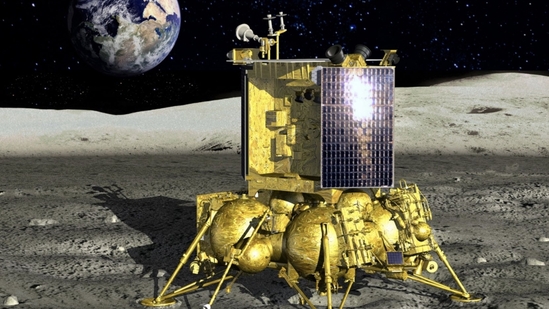 Luna 25 crash news: Imaginative representation of Russian spacecraft soft landing on Moon. Luna 25 crash news: Imaginative representation of Russian spacecraft soft landing on Moon.
