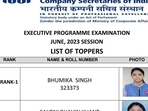 ICSI CS Executive result 2023 released: Bhumika Singh Secures rank 1 ICSI CS Executive result 2023 released: Bhumika Singh Secures rank 1