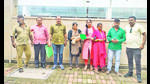 Police personnel pose with the rescued newborn girl and the accused. The incident happened in Kharghar wherein a woman, a Mankhurd resident, tried to sell her baby for <span class='webrupee'>₹</span>2.5 lakh with the help of middlemen. After receiving information about the gang, the Anti Human Trafficking Cell Unit (AHTU) of Navi Mumbai got a decoy customer to get talking with the middleman to nab them. Police personnel pose with the rescued newborn girl and the accused. The incident happened in Kharghar wherein a woman, a Mankhurd resident, tried to sell her baby for <span class='webrupee'>₹</span>2.5 lakh with the help of middlemen. After receiving information about the gang, the Anti Human Trafficking Cell Unit (AHTU) of Navi Mumbai got a decoy customer to get talking with the middleman to nab them.