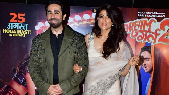 Ayushmann Khurrana graced the Dream Girl 2 screening with his own dream girl, wife Tahira Kashyap. Sharing a glimpse of them together from the evening, Tahira wrote on her Instagram Stories for Ayushmann, 