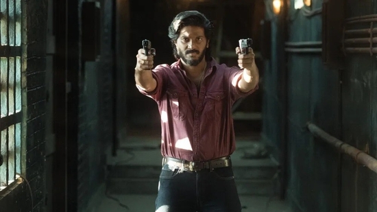 Dulquer Salmaan in a still from King Of Kotha. Dulquer Salmaan in a still from King Of Kotha.