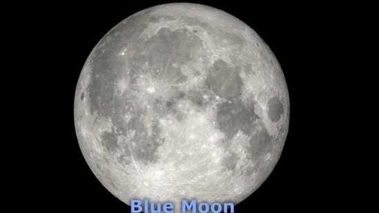 The image shows a Blue Moon.(Twitter/@NASAMoon) The image shows a Blue Moon.(Twitter/@NASAMoon)