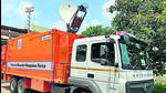 The ministry of home affairs (MHA) approved four hazmat vehicles that were secretly parked and ready for use in case of an attack during the summit. (HT Photo) The ministry of home affairs (MHA) approved four hazmat vehicles that were secretly parked and ready for use in case of an attack during the summit. (HT Photo)