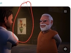 This screenshot from the Congress's animated video was shared by Assam CM Himanta Biswa Sarma. This screenshot from the Congress's animated video was shared by Assam CM Himanta Biswa Sarma.