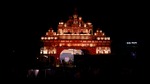 An illuminated view of Ganesh Puja Pandal on the eve of Ganesh Utsav at Jhulelal Park (Deepak Gupta) An illuminated view of Ganesh Puja Pandal on the eve of Ganesh Utsav at Jhulelal Park (Deepak Gupta)