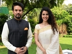 Smriti Kalra met minister Anurag Thakur during her visit to Delhi. Smriti Kalra met minister Anurag Thakur during her visit to Delhi.
