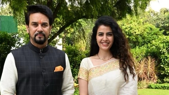 Smriti Kalra met minister Anurag Thakur during her visit to Delhi. Smriti Kalra met minister Anurag Thakur during her visit to Delhi.