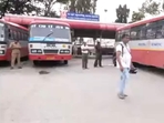 Less number of passengers seen at Majestic Bus Station, Bengaluru because of the Bandh called by various organizations regarding the Cauvery water issue.(ANI) Less number of passengers seen at Majestic Bus Station, Bengaluru because of the Bandh called by various organizations regarding the Cauvery water issue.(ANI)