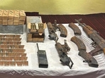 A large cache of arms, ammunition and explosives was recovered at Poshmargi, Machhal Sector in Kupawara(Chinar Corps - Indian Army) A large cache of arms, ammunition and explosives was recovered at Poshmargi, Machhal Sector in Kupawara(Chinar Corps - Indian Army)