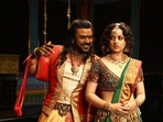 Raghava Lawrence and Kangana Ranaut in a still from Chandramukhi 2. Raghava Lawrence and Kangana Ranaut in a still from Chandramukhi 2.